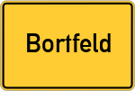 Place name sign Bortfeld