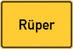 Place name sign Rüper