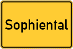 Place name sign Sophiental, Kreis Braunschweig