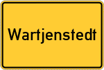 Place name sign Wartjenstedt