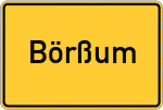 Place name sign Börßum