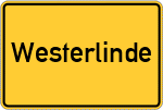 Place name sign Westerlinde