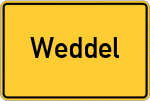 Place name sign Weddel