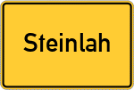 Place name sign Steinlah