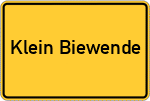 Place name sign Klein Biewende