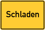 Place name sign Schladen
