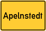 Place name sign Apelnstedt