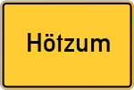 Place name sign Hötzum