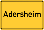 Place name sign Adersheim