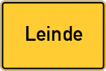 Place name sign Leinde