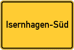 Place name sign Isernhagen-Süd