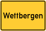 Place name sign Wettbergen
