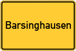 Place name sign Barsinghausen