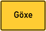 Place name sign Göxe