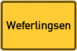 Place name sign Weferlingsen