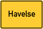 Place name sign Havelse