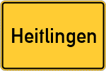 Place name sign Heitlingen