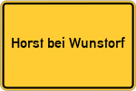 Place name sign Horst bei Wunstorf