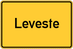 Place name sign Leveste