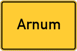 Place name sign Arnum, Kreis Hannover