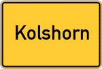 Place name sign Kolshorn