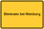 Place name sign Bevensen bei Nienburg, Weser