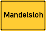 Place name sign Mandelsloh