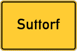 Place name sign Suttorf, Leine