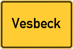 Place name sign Vesbeck