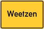 Place name sign Weetzen