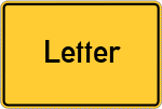 Place name sign Letter
