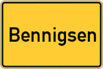 Place name sign Bennigsen