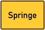 Place name sign Springe