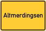Place name sign Altmerdingsen