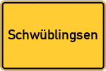 Place name sign Schwüblingsen