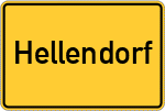 Place name sign Hellendorf, Han