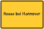 Place name sign Resse bei Hannover