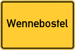 Place name sign Wennebostel, Han