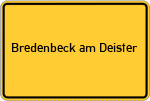 Place name sign Bredenbeck am Deister