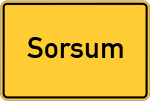 Place name sign Sorsum, Kreis Hannover