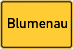 Place name sign Blumenau, Niedersachsen
