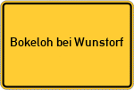 Place name sign Bokeloh bei Wunstorf