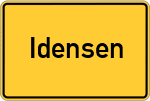 Place name sign Idensen