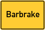 Place name sign Barbrake