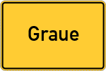 Place name sign Graue