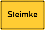 Place name sign Steimke