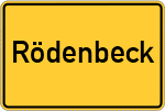 Place name sign Rödenbeck, Kreis Grafschaft Diepholz
