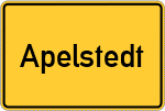 Place name sign Apelstedt