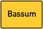 Place name sign Bassum