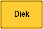 Place name sign Diek